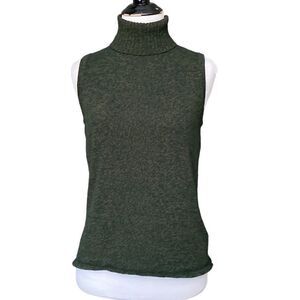 Vintage Jones New York Green Textured Sweater Sleeveless Top